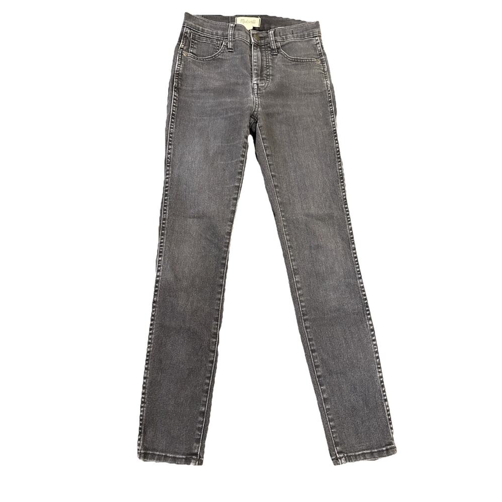 Madewell Washed Black 10” High Rise Skinny Ankle Jeans Size 25